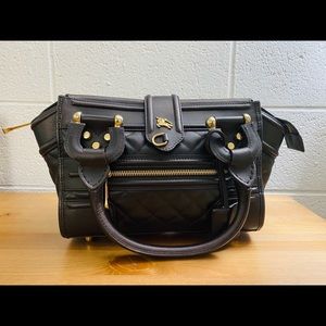 Burberry black quilted leather bag